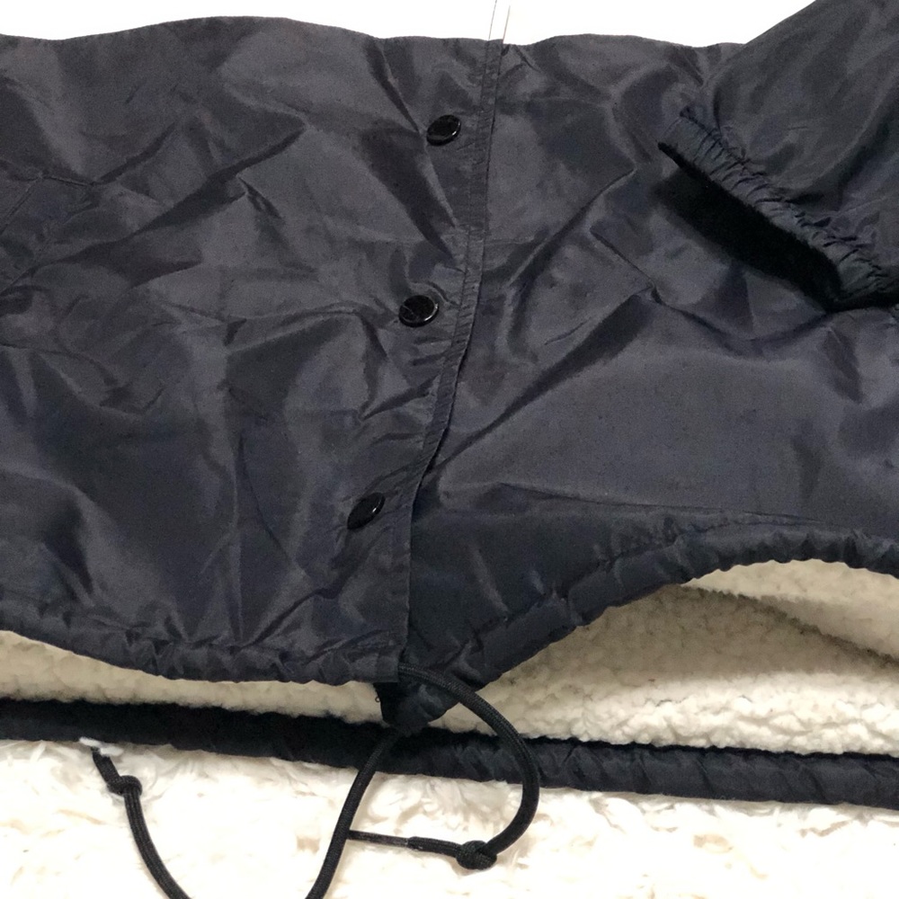 VICTORIAS SECRET PINK BLACK SHERPA LINED ANORAK WINDBREAKER COAT JACKET Sz M - Picture 14 of 15
